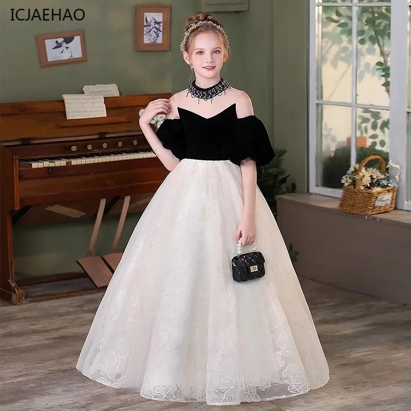ICJAEHAO 2024 Children's Princess Party Dress Clothing New Hepburn Style Kids Costume Lace Host Girl's Off-Shoulder Clothes
ICJAEHAO 2024 Children's Princess Party Dress Clothing New Hepburn Style Kids Costume Lace Host Girl's Off-Shoulder Clothes