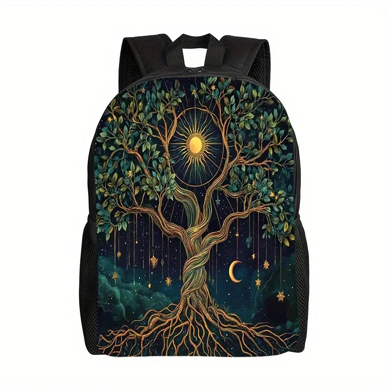 A Tree of Life print backpack with adjustable shoulder straps and durable polyester for college, travel, work scenarios
A Tree of Life print backpack with adjustable shoulder straps and durable polyester for college, travel, work scenarios