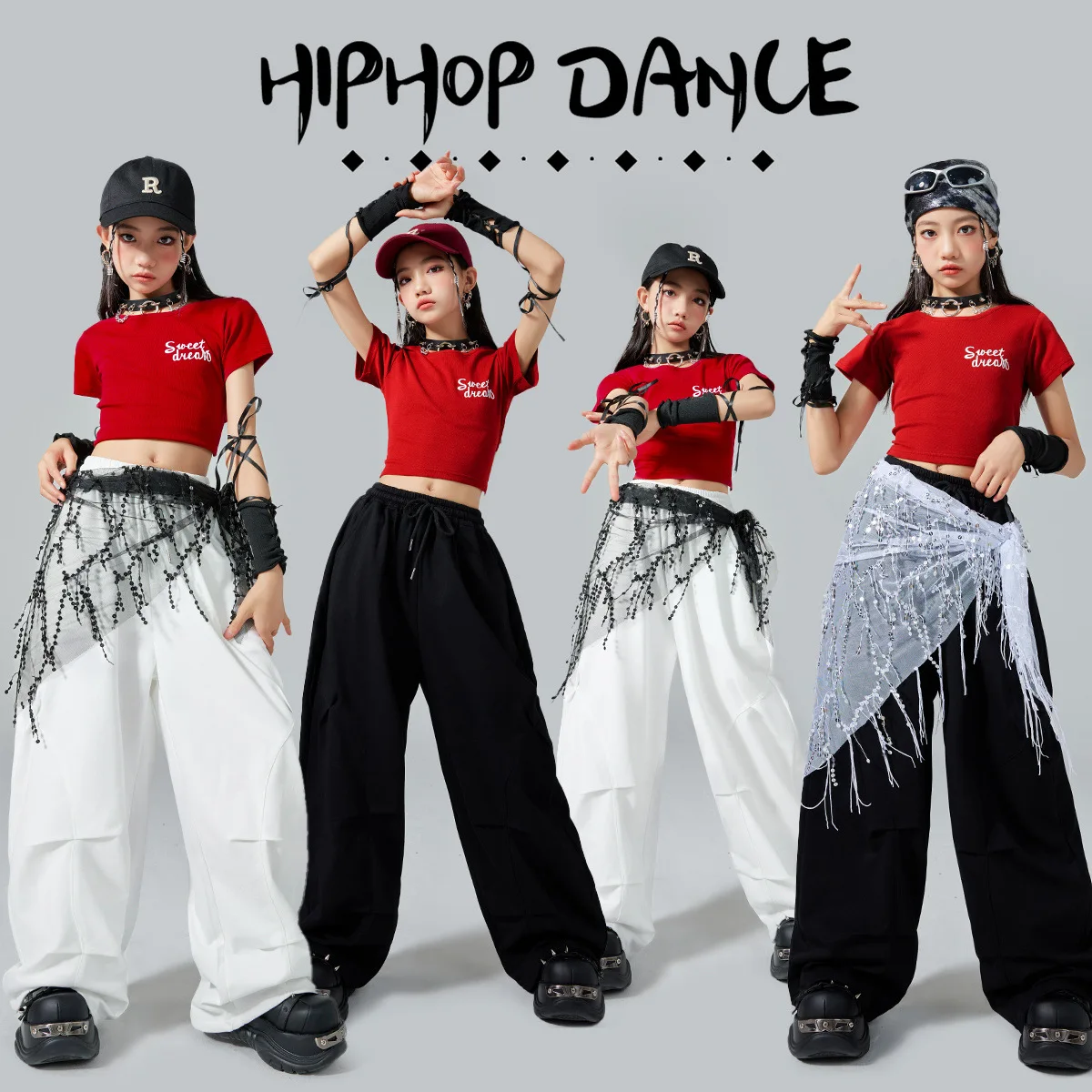 Girls Kpop Cool Letter Crop Top Skirt Street Dance Cargo Pants Costume Kids Hip Hop Jazz Girl Group Clothes Set Child Streetwear
Girls Kpop Cool Letter Crop Top Skirt Street Dance Cargo Pants Costume Kids Hip Hop Jazz Girl Group Clothes Set Child Streetwear