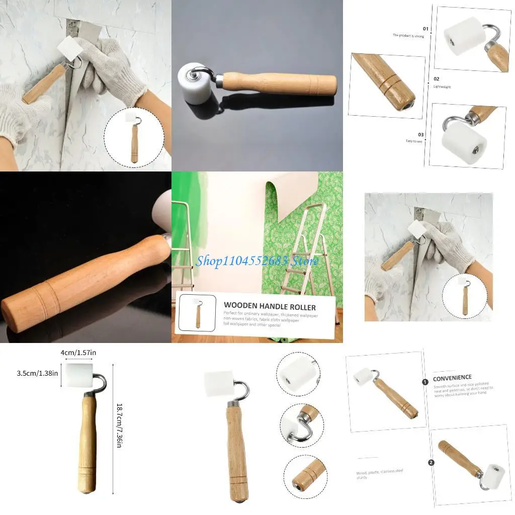 Y6GD Flat Pressure Roller Smoothing Tool Nonslip handle Wallpaper Roller for Hand Tools Accessory Easy to Use
Y6GD Flat Pressure Roller Smoothing Tool Nonslip handle Wallpaper Roller for Hand Tools Accessory Easy to Use