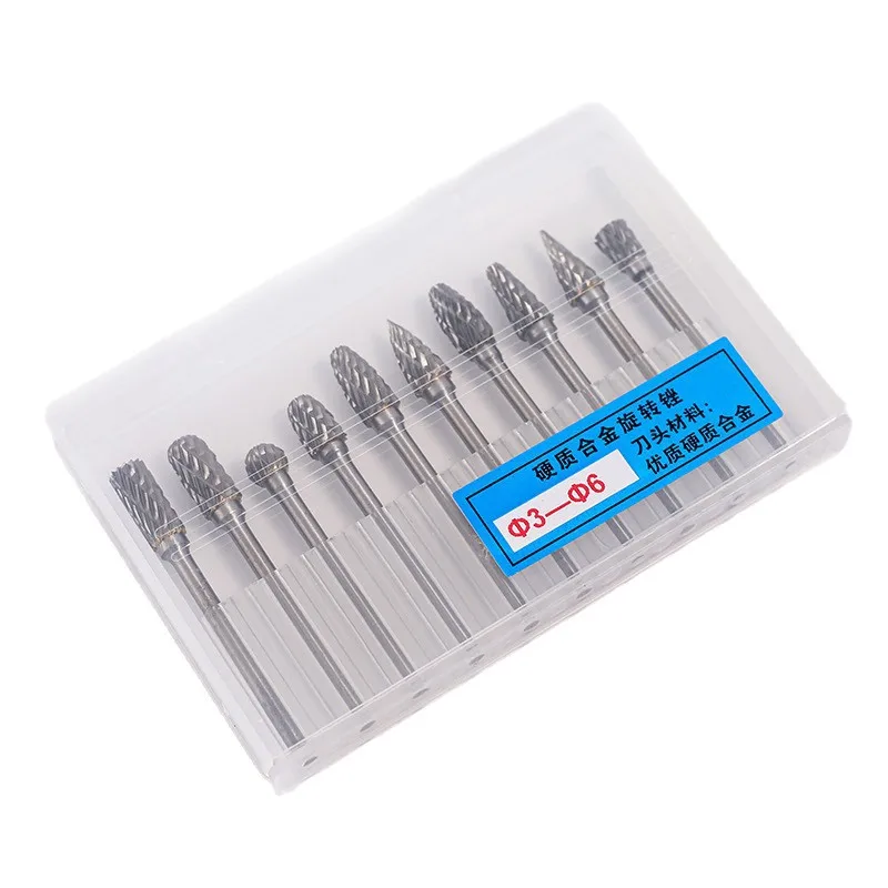 10pcs Carbide Rotary Burrs, Metal Grinding Drill Bits, Polishing Hole Enlarging Milling Cutter, Tungsten Steel Grinding Head
10pcs Carbide Rotary Burrs, Metal Grinding Drill Bits, Polishing Hole Enlarging Milling Cutter, Tungsten Steel Grinding Head