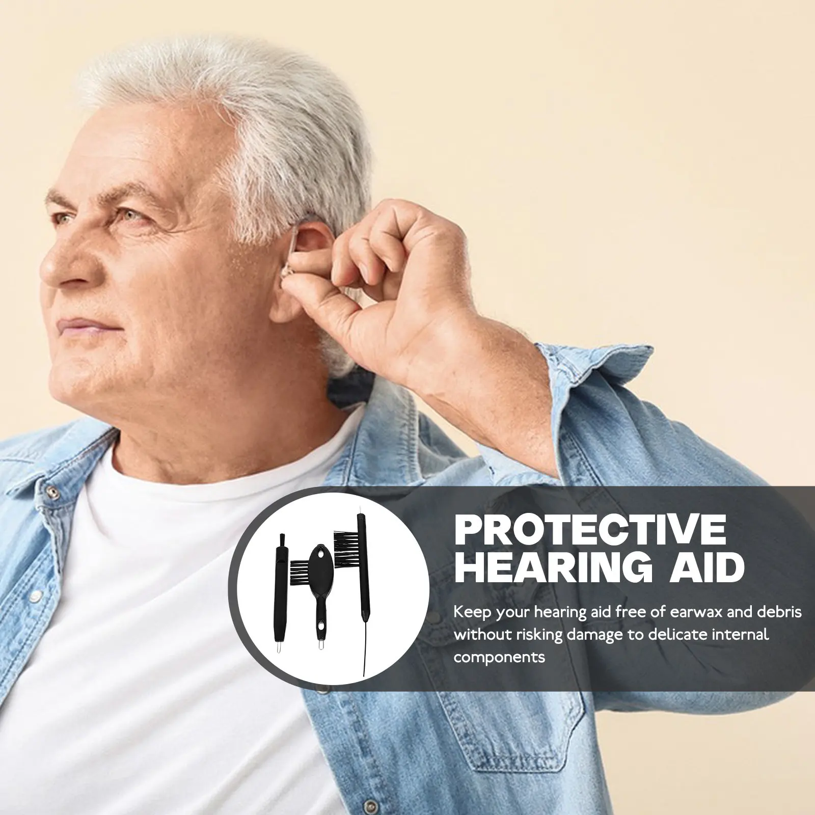 Набор из 3 инструментов для чистки слуховых аппаратов: эргономичные магнитные пластиковые щетки для эффективного удаления серы, очистки трубок и отверстий, удобные в использовании
Набор из 3 инструментов для чистки слуховых аппаратов: эргономичные магнитные пластиковые щетки для эффективного удаления серы, очистки трубок и отверстий, удобные в использовании