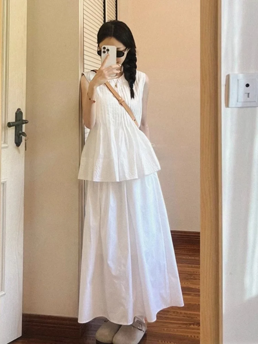 Новинка лета: Элегантный чайный комплект — круглая юбка миди и топ в стиле «элегантный чай», комплект из двух предметов для женщин
Новинка лета: Элегантный чайный комплект — круглая юбка миди и топ в стиле «элегантный чай», комплект из двух предметов для женщин