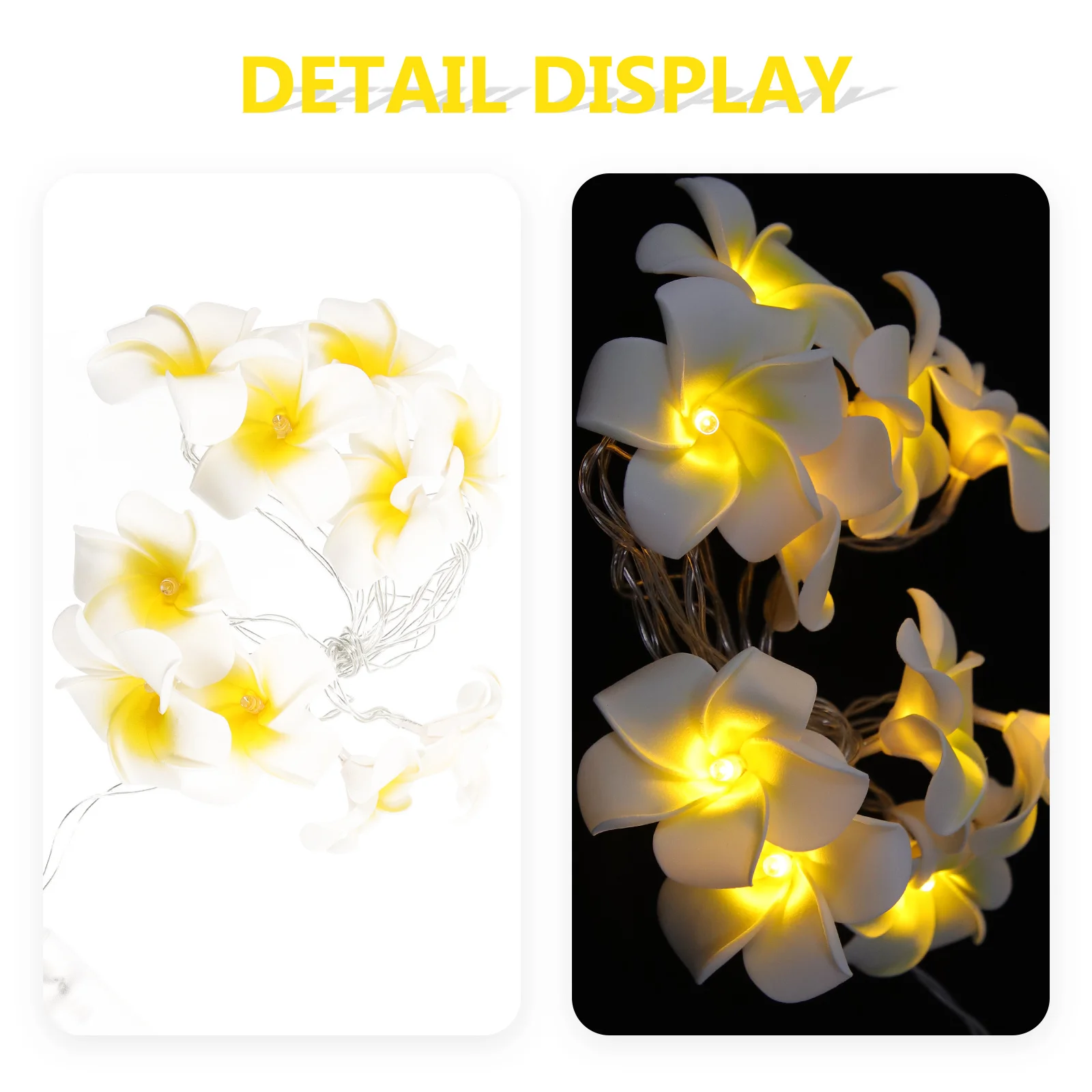 1.5m 10 LED Artificial Plumeria String Light Powered Warm White for Wedding Party Decor Low Power High Light Long Life
1.5m 10 LED Artificial Plumeria String Light Powered Warm White for Wedding Party Decor Low Power High Light Long Life