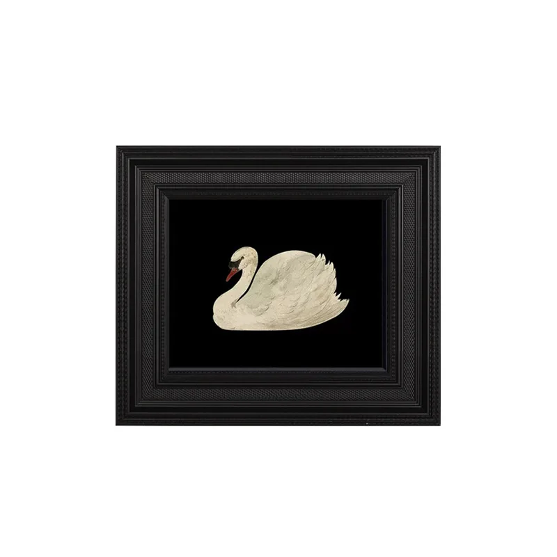"Swan" high-end French retro black and white entrance decorative painting new antique dining room bedroom cabinet hanging painti
"Swan" high-end French retro black and white entrance decorative painting new antique dining room bedroom cabinet hanging painti