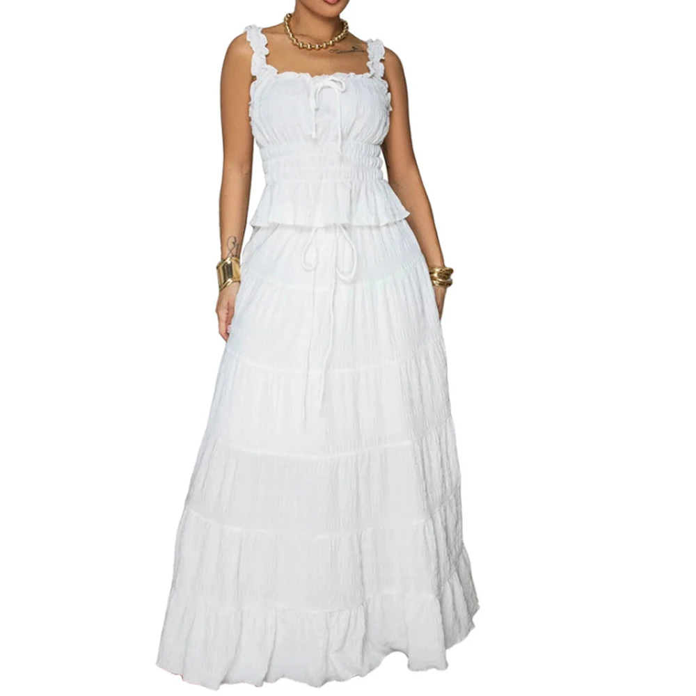 Sexy Sleeveless Cami Top & Loose Fashion Skirt Two Piece Set
Sexy Sleeveless Cami Top & Loose Fashion Skirt Two Piece Set
