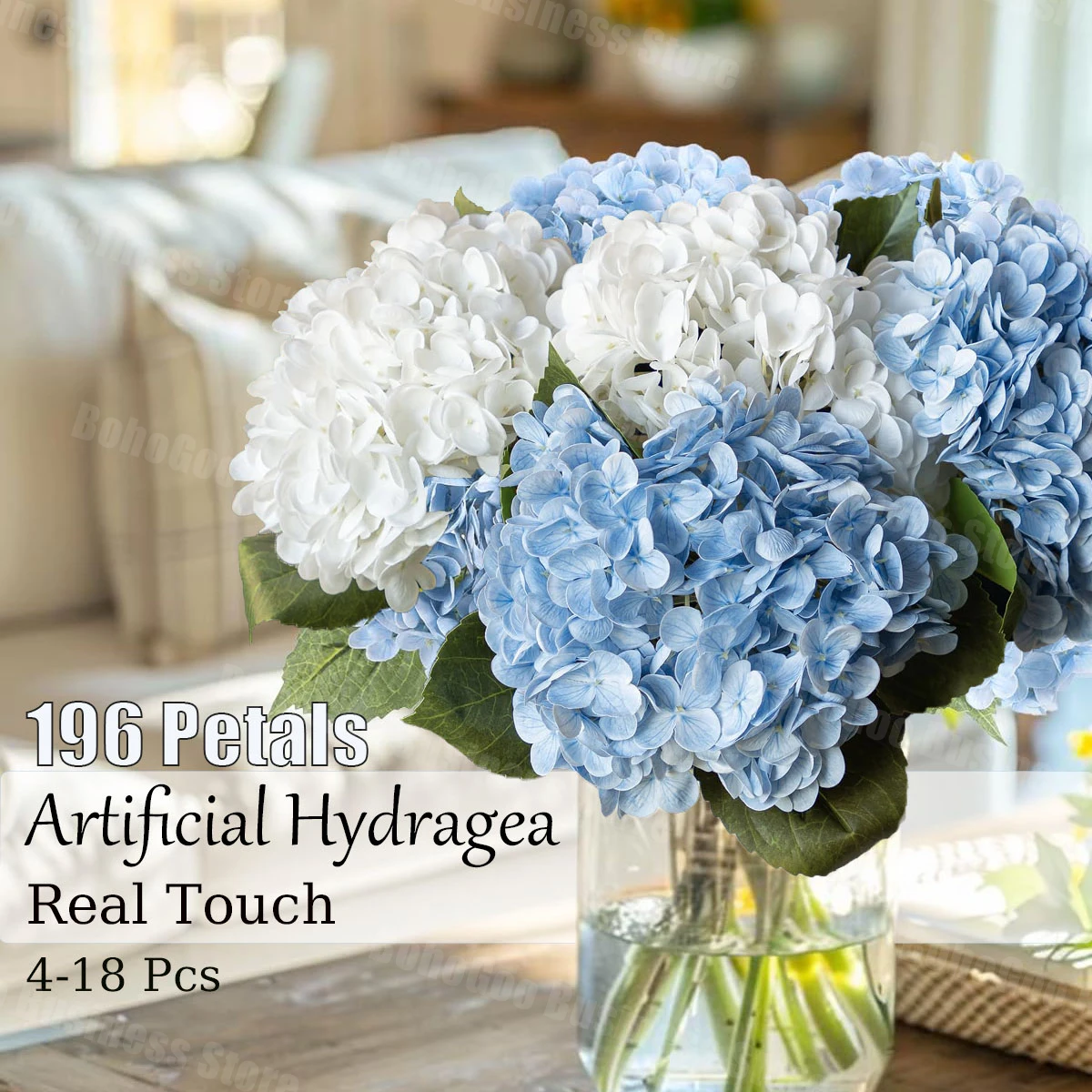 4-18PCS Artificial Hydrangea Flowers Real Touch Latex 21" Large Hydrangea for Wedding Party Home Table Floral Arrangement Decor
4-18PCS Artificial Hydrangea Flowers Real Touch Latex 21" Large Hydrangea for Wedding Party Home Table Floral Arrangement Decor