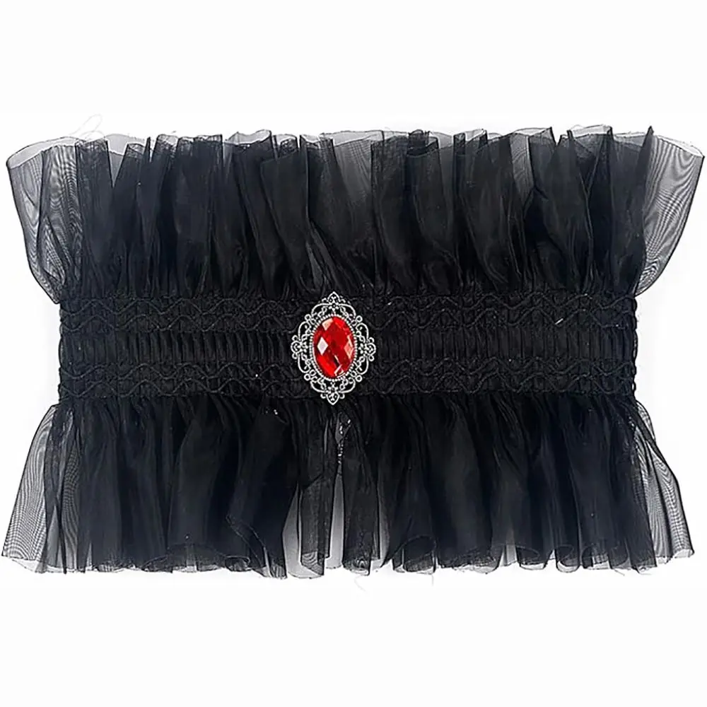 Neck Jewelry Ruffle Gothic Collar Victorian Style Black White Lace Jabot Collar Gem Decorated Cosplay Collar Gothic Events
Neck Jewelry Ruffle Gothic Collar Victorian Style Black White Lace Jabot Collar Gem Decorated Cosplay Collar Gothic Events