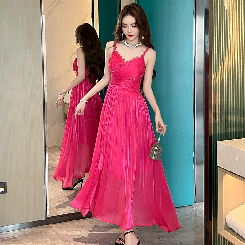 Summer New Women's Clothing French Sexy Collar Tight Waist Cover Body Flowy Dress Vacation
Summer New Women's Clothing French Sexy Collar Tight Waist Cover Body Flowy Dress Vacation