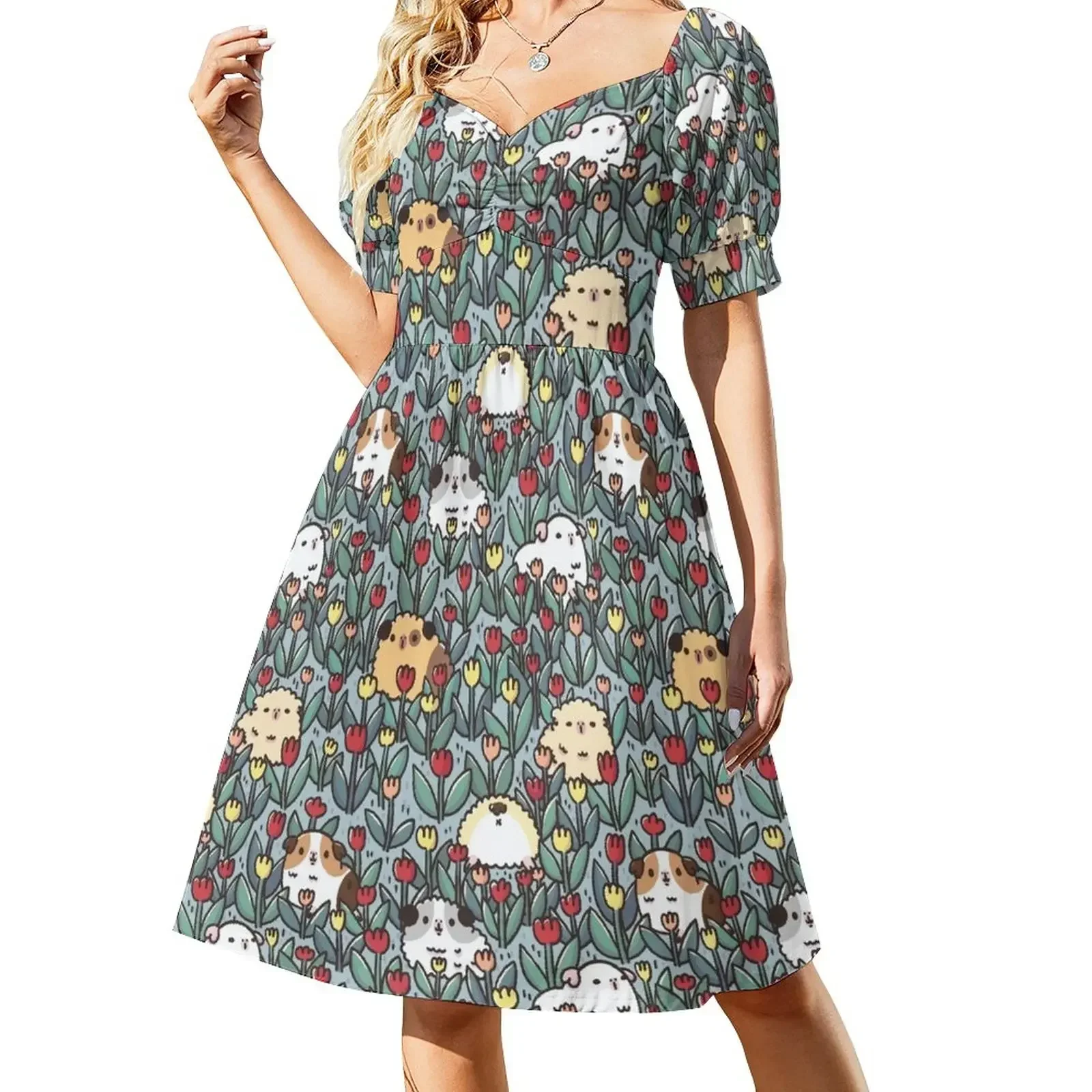 Teddy Guinea pigs and Flowers Pattern Short-Sleeved Dress summer dress womens 2025 Dress
Teddy Guinea pigs and Flowers Pattern Short-Sleeved Dress summer dress womens 2025 Dress