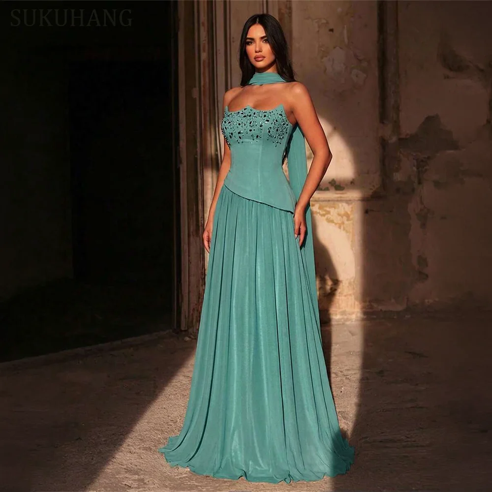 Customized Turquoise Quinceanera Dress Sweetheart Beaded Bodice Chiffon Scarf Pleated Skirt Formal Prom Evening Party Gown
Customized Turquoise Quinceanera Dress Sweetheart Beaded Bodice Chiffon Scarf Pleated Skirt Formal Prom Evening Party Gown