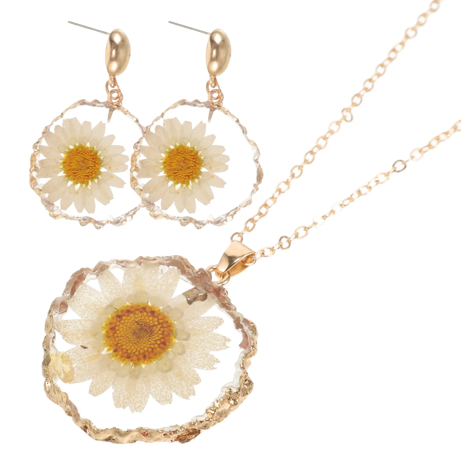 1Set Earring Necklace Set Stylish Dried Flower Jewelry Lightweight Comfortable Wear Everyday Outfits Daisy Necklace
1Set Earring Necklace Set Stylish Dried Flower Jewelry Lightweight Comfortable Wear Everyday Outfits Daisy Necklace