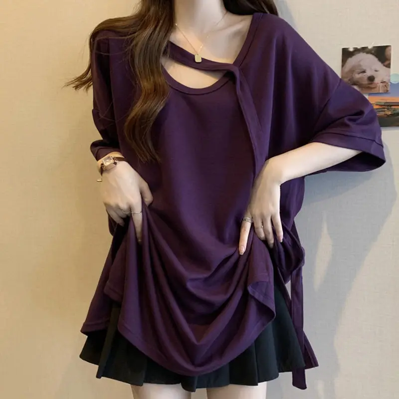 Summer New Hollow Out Loose T Shirt Tops Round Neck Short Sleeve Solid Color Pullovers Trend Casual Fashion Women Clothing
Summer New Hollow Out Loose T Shirt Tops Round Neck Short Sleeve Solid Color Pullovers Trend Casual Fashion Women Clothing