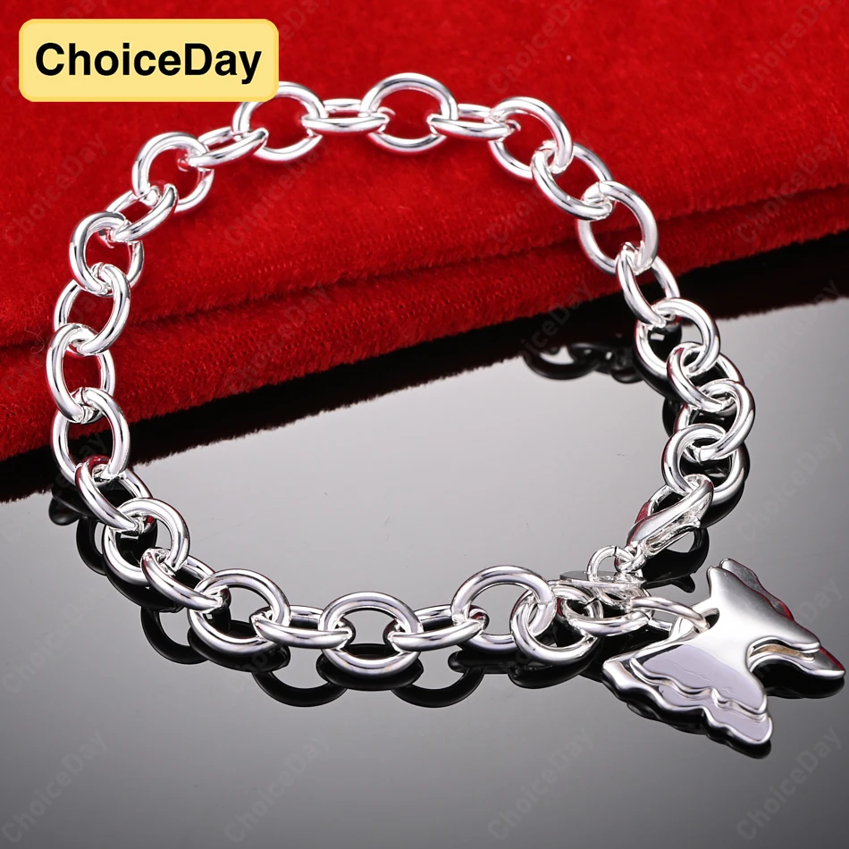 ChoiceDay 8 Inch 925 Sterling Silver 20cm Delicate Double Layer Butterfly Bracelet Women Pendant Gift Jewelry Engagement
ChoiceDay 8 Inch 925 Sterling Silver 20cm Delicate Double Layer Butterfly Bracelet Women Pendant Gift Jewelry Engagement
