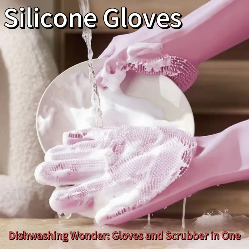 1/2/3pair Dishwashing Cleaning Gloves Silicone Dish Washing Gloves for Household Scrubber Kitchen Cleaning Tools
1/2/3pair Dishwashing Cleaning Gloves Silicone Dish Washing Gloves for Household Scrubber Kitchen Cleaning Tools