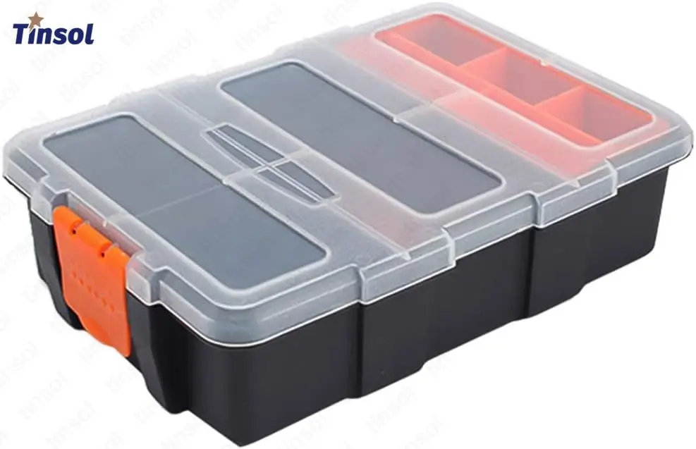 TINSOL Two Layer Plastic Hardware Organizer 10 Compartment Tool Storage Box with Removable Dividers for Screws Nuts Bolts Nails
TINSOL Two Layer Plastic Hardware Organizer 10 Compartment Tool Storage Box with Removable Dividers for Screws Nuts Bolts Nails