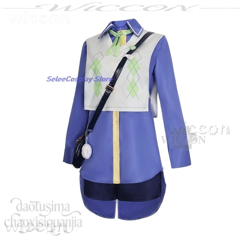 Anime Cosplay Costumes Project Sekai Open Up My feelings! Hinomori Shizuku Long Blue Shirt + Vest + Bag + Earring + Wigs
Anime Cosplay Costumes Project Sekai Open Up My feelings! Hinomori Shizuku Long Blue Shirt + Vest + Bag + Earring + Wigs