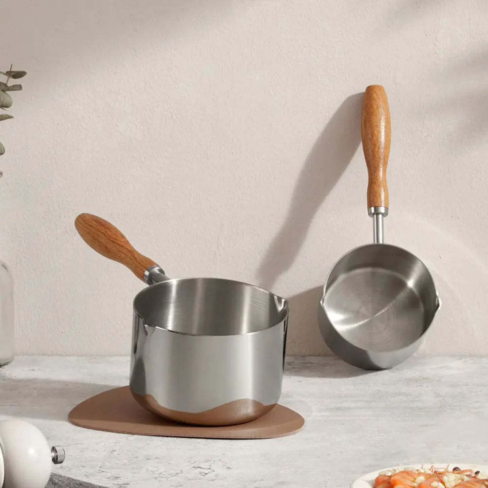 Household Stainless Steel 304 Saucepan Thick Handle Multi-Function Melting Butter Chocolate Pan Boiling Eggs Milk Pot Pouring
Household Stainless Steel 304 Saucepan Thick Handle Multi-Function Melting Butter Chocolate Pan Boiling Eggs Milk Pot Pouring