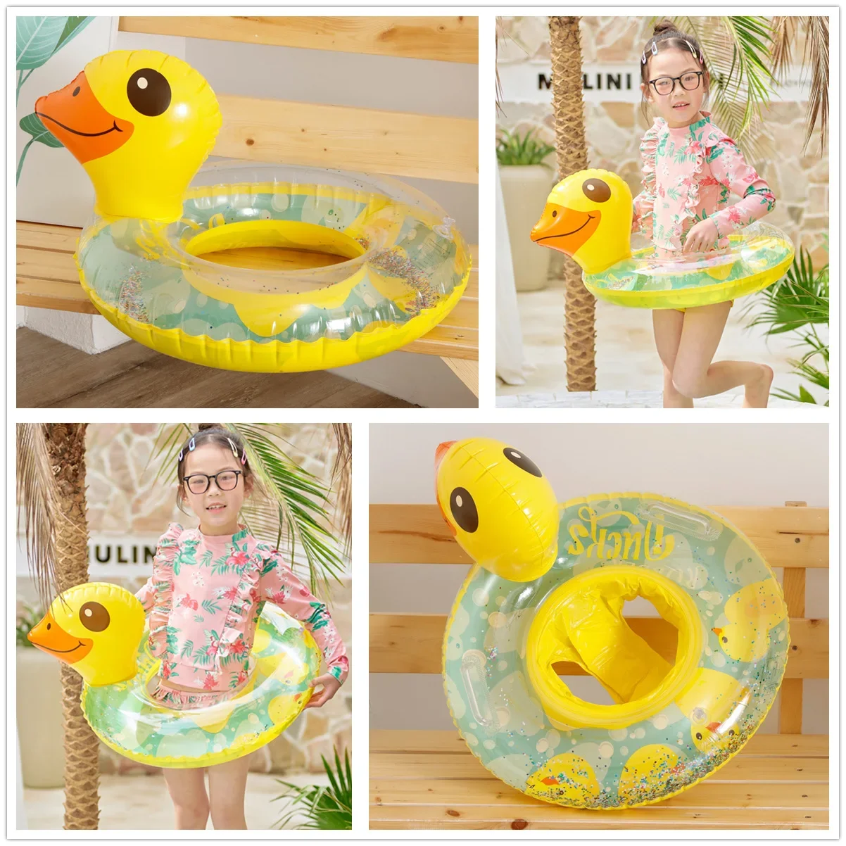 Glitter Yellow Duck Kids Swimming Ring Inflatable Seat Float Ring Cartoon Design Safe Swim Circle Summer Pool Beach Water Play
Glitter Yellow Duck Kids Swimming Ring Inflatable Seat Float Ring Cartoon Design Safe Swim Circle Summer Pool Beach Water Play
