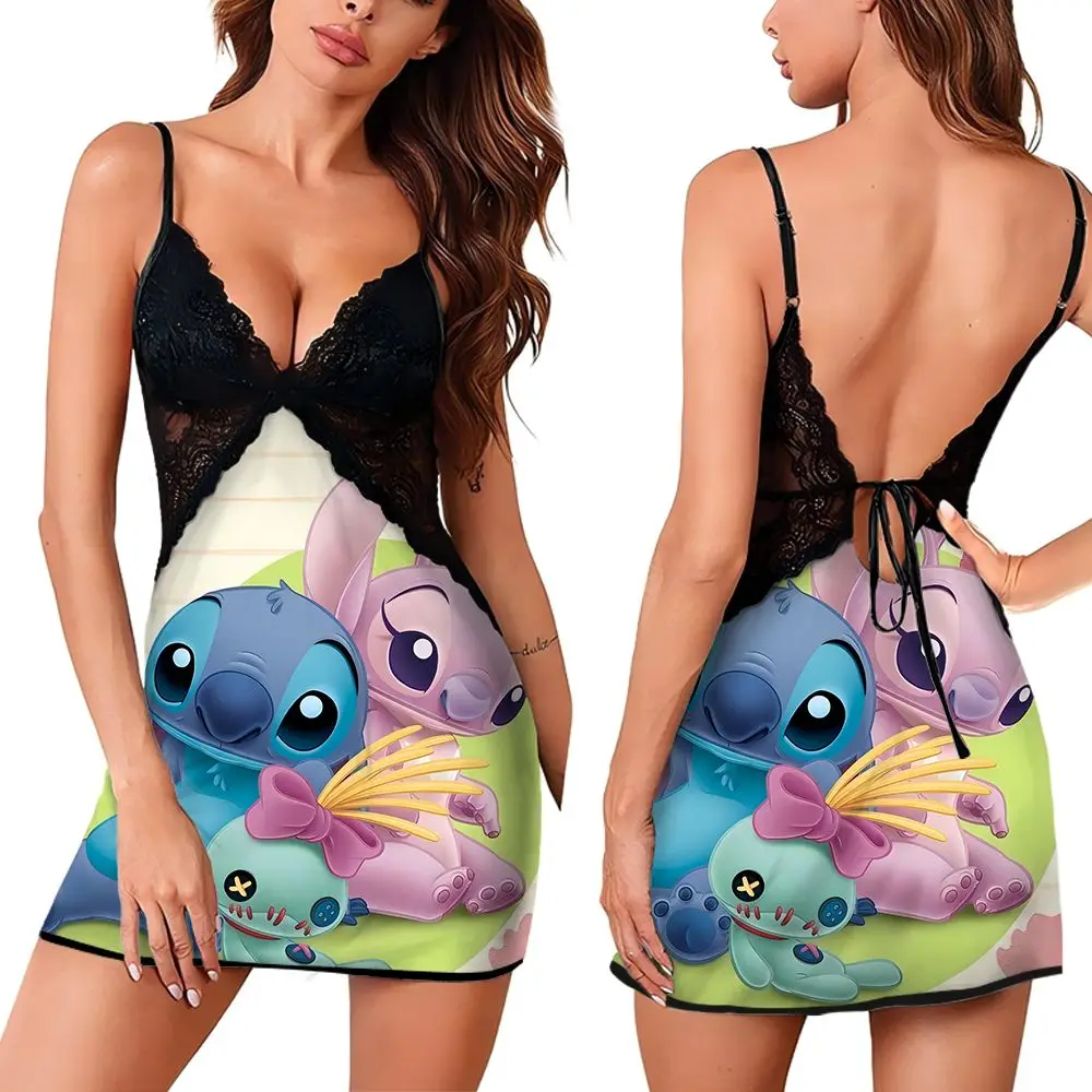 Sexy Charming Backless Women's Sleeping Dress Cartoon Pattern Female Suspender Lace Skirt Fashion Design Summer Pajama for Women
Sexy Charming Backless Women's Sleeping Dress Cartoon Pattern Female Suspender Lace Skirt Fashion Design Summer Pajama for Women