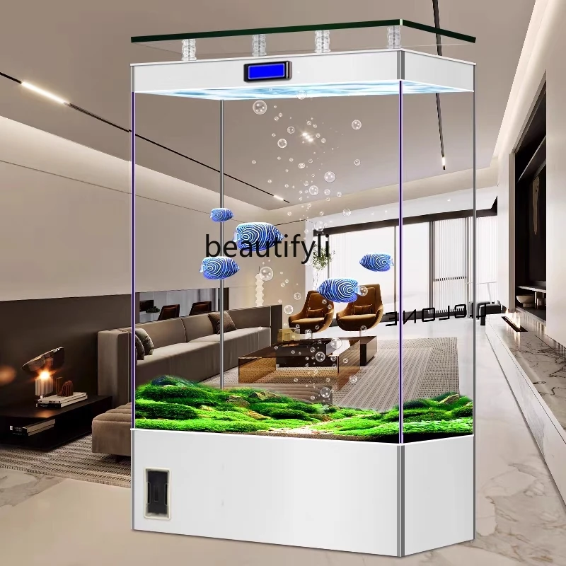 Living Room Home Large Light Luxury Super White Fish Tank New Screen Change Water Ecological Fish Globe
Living Room Home Large Light Luxury Super White Fish Tank New Screen Change Water Ecological Fish Globe