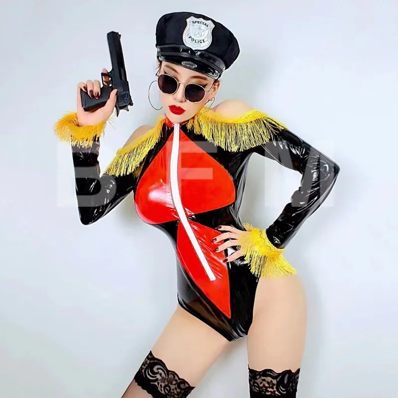 Jazz Dance Team Performance Stage Costume Red PU Leather Tassel Bodysuit Leotard Bar Nightclub DJ Gogo Show Festival Clothing
Jazz Dance Team Performance Stage Costume Red PU Leather Tassel Bodysuit Leotard Bar Nightclub DJ Gogo Show Festival Clothing