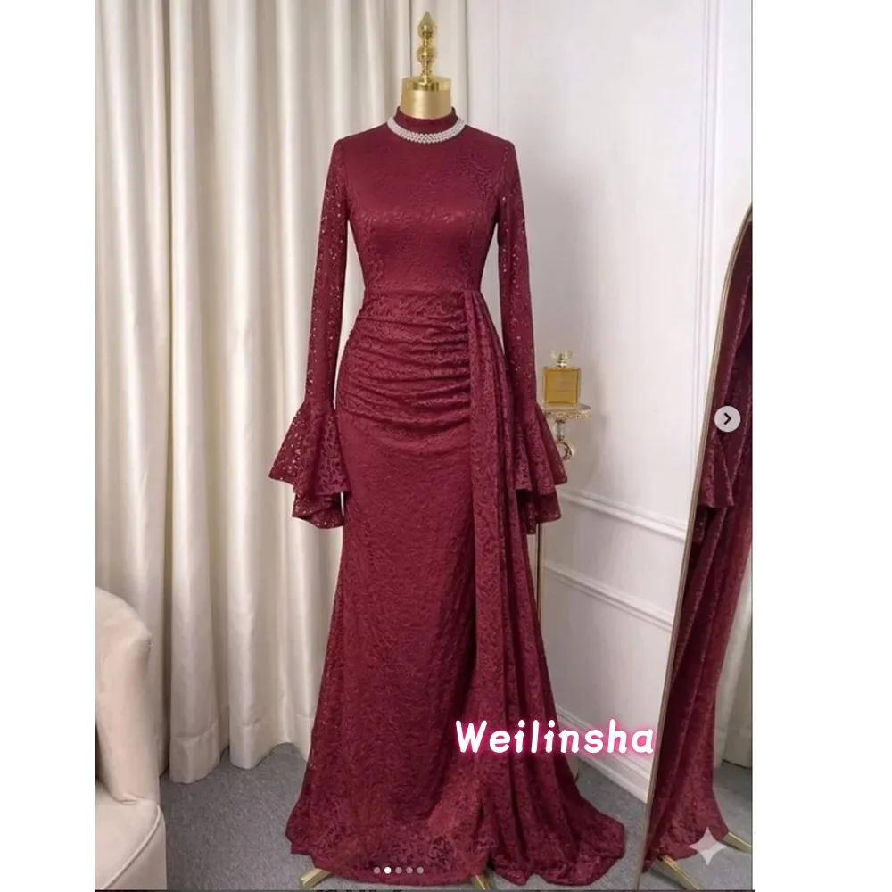 Burgundy Lace Mermaid Mother of the Bride Dresses Long Sleeve Wedding Party Formal Prom Dubai Wedding Guest Gown Customized
Burgundy Lace Mermaid Mother of the Bride Dresses Long Sleeve Wedding Party Formal Prom Dubai Wedding Guest Gown Customized