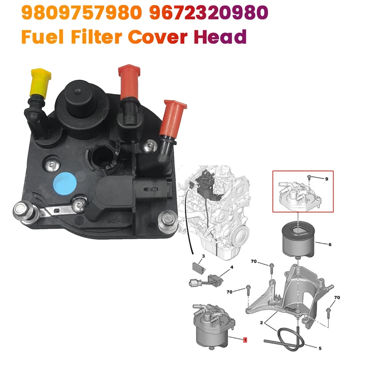 9809757980 Крышка корпуса топливного фильтра для Citroen C3 C4 C5 Peugeot 207 208 3008 5008 9672320980 Крышка дизельного фильтра — L49A
9809757980 Крышка корпуса топливного фильтра для Citroen C3 C4 C5 Peugeot 207 208 3008 5008 9672320980 Крышка дизельного фильтра — L49A