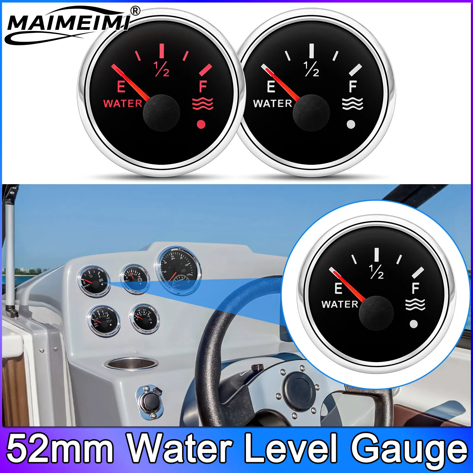 with Alarm Water Level Gauge 52mm Water Tank Level Indicator with Red Backlight 0-190 Ohm 240-33ohm Boat Meter customized
with Alarm Water Level Gauge 52mm Water Tank Level Indicator with Red Backlight 0-190 Ohm 240-33ohm Boat Meter customized