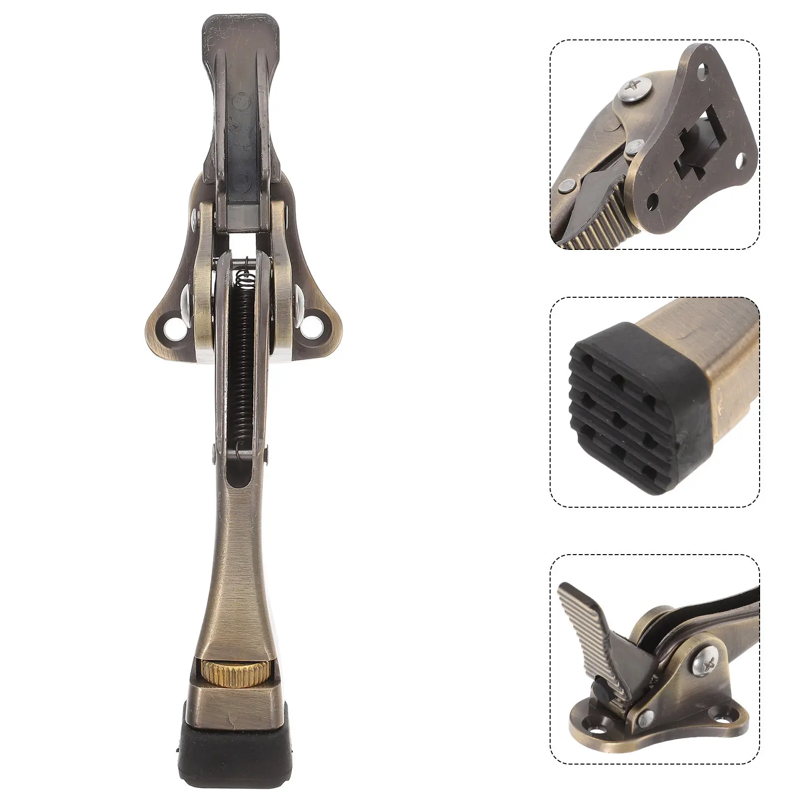 Kickdown Door Stopper Heavy Duty Bronze Adjustable Rubber Tips Floor Door Holder Non Slip for Wood Concrete Carpet
Kickdown Door Stopper Heavy Duty Bronze Adjustable Rubber Tips Floor Door Holder Non Slip for Wood Concrete Carpet