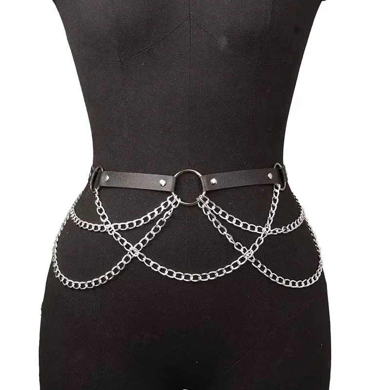 Women Sexy Garter Belt Leather Chain Leg Harness Bondage Lingerie Thigh Garter Gothic Fetish Clothing Festival Rave Outfit
Women Sexy Garter Belt Leather Chain Leg Harness Bondage Lingerie Thigh Garter Gothic Fetish Clothing Festival Rave Outfit