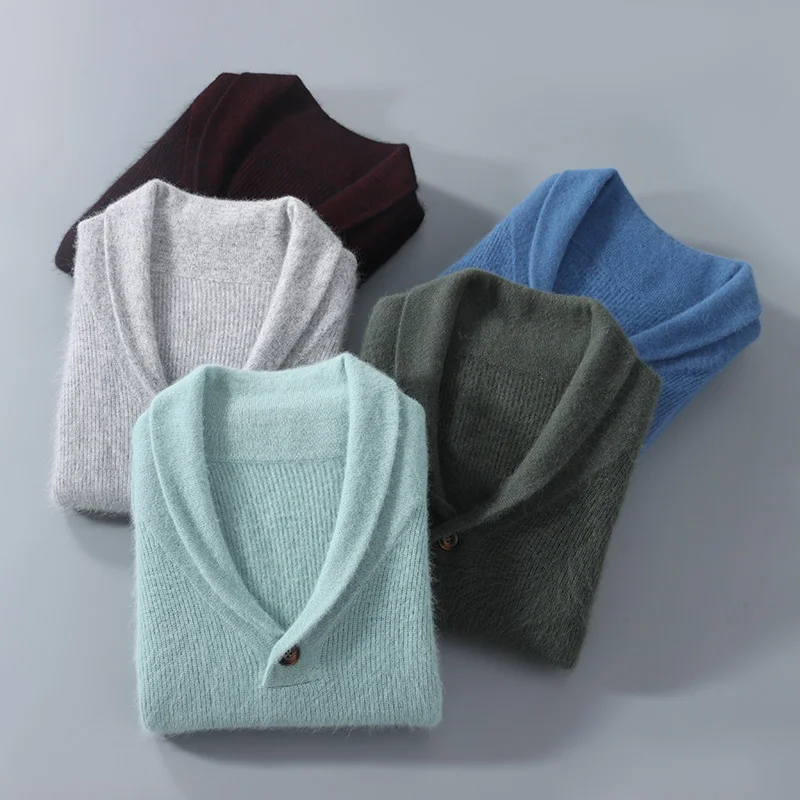 Autumn Winter New Men's Mink Fleece Wool Sweater Flipped V-neck Pullover Thickened Warm Loose Large Size Knitwear Korean Version
Autumn Winter New Men's Mink Fleece Wool Sweater Flipped V-neck Pullover Thickened Warm Loose Large Size Knitwear Korean Version