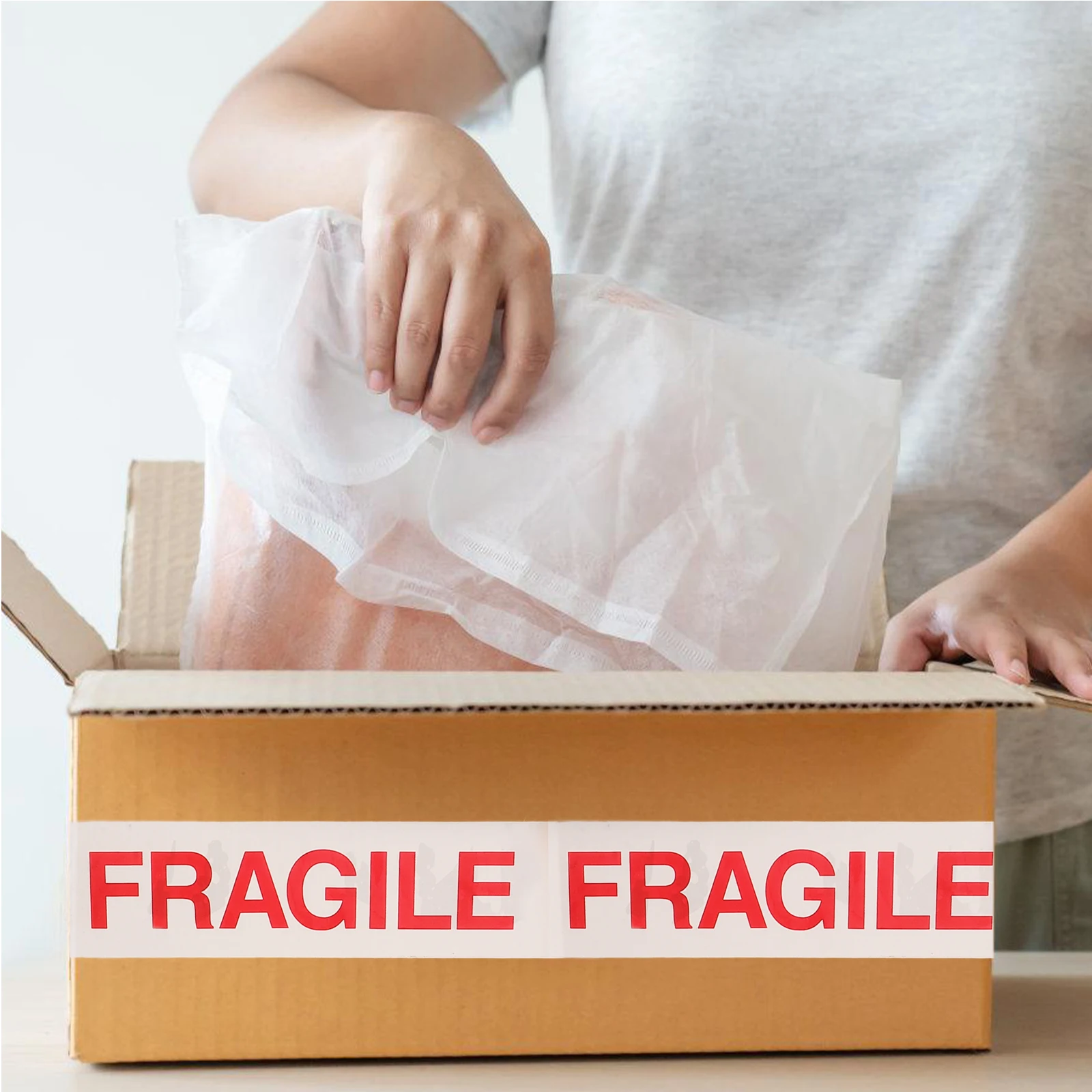 3 Rolls Packing Boxes Moving Warning Tape Fragile Glass Stickers for Shipping Office
3 Rolls Packing Boxes Moving Warning Tape Fragile Glass Stickers for Shipping Office