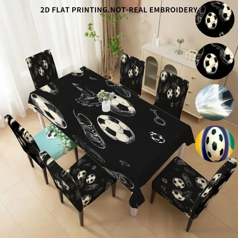 Elastic dining chair cover Bow chair cover Tablecloth, sports style Football 2D flat pattern
Elastic dining chair cover Bow chair cover Tablecloth, sports style Football 2D flat pattern