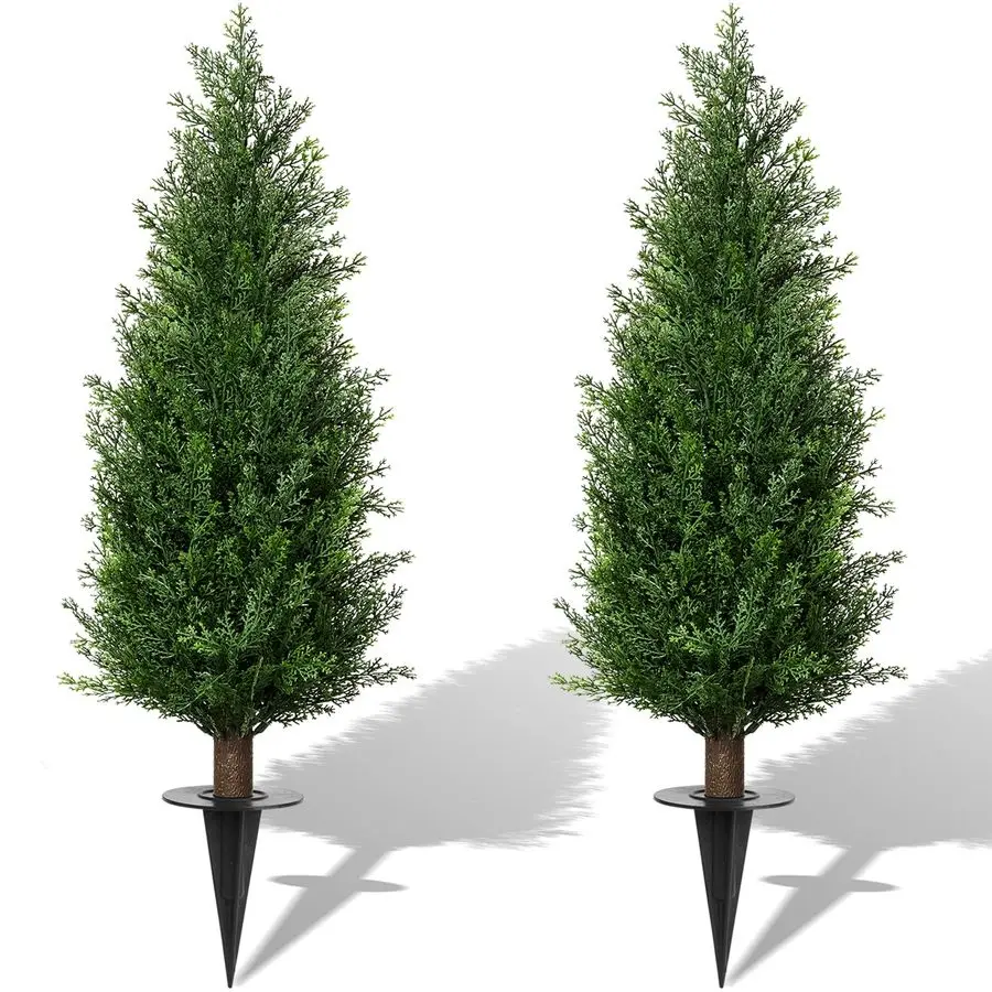 3FT Artificial Cedar Topiary Trees with Ground Spike, Set of 2 UV Resistant Fake Evergreen Bushes Shrubs Trees Artificial Plant
3FT Artificial Cedar Topiary Trees with Ground Spike, Set of 2 UV Resistant Fake Evergreen Bushes Shrubs Trees Artificial Plant