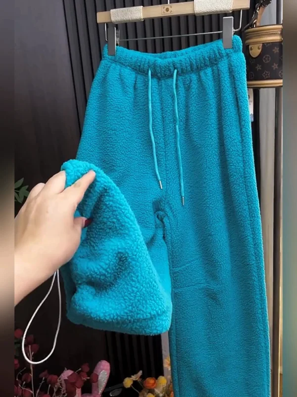 High-End Peaco Blue Fce Dstring Casual Pants Women Winter Thiened Loose Drapey Warm Sweatpants High Waist Wide Leg
High-End Peaco Blue Fce Dstring Casual Pants Women Winter Thiened Loose Drapey Warm Sweatpants High Waist Wide Leg