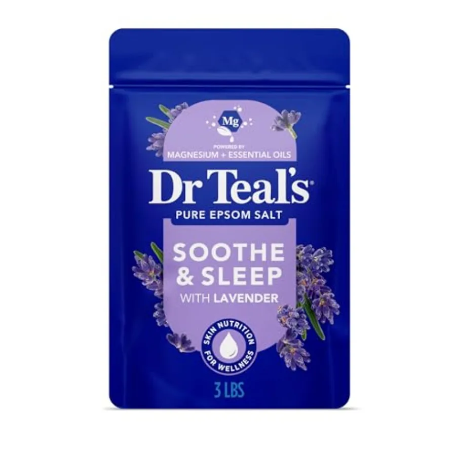 Dr Teal's Epsom Salt Soaking Solution, Soothe and Sleep,,3lbs
Dr Teal's Epsom Salt Soaking Solution, Soothe and Sleep,,3lbs