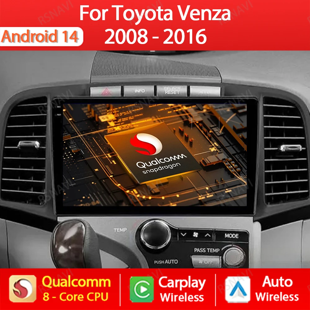 Android 14 Car Radio For Toyota Venza 2008 - 2016 Carplay Auto Multimedia Stereo Player GPS Navigation Head Unit 4G WIFI QLED BT
Android 14 Car Radio For Toyota Venza 2008 - 2016 Carplay Auto Multimedia Stereo Player GPS Navigation Head Unit 4G WIFI QLED BT