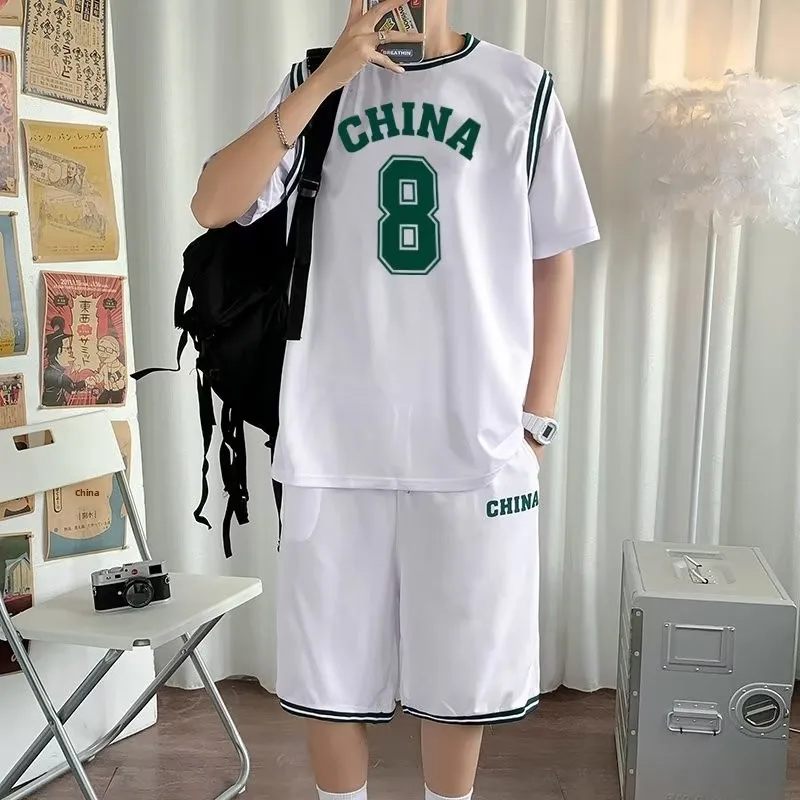 8XL New Baskeall orm Set for Men Breathable plus Size Sportswear ort Sve T-irt And orts for Teenagers
8XL New Baskeall orm Set for Men Breathable plus Size Sportswear ort Sve T-irt And orts for Teenagers