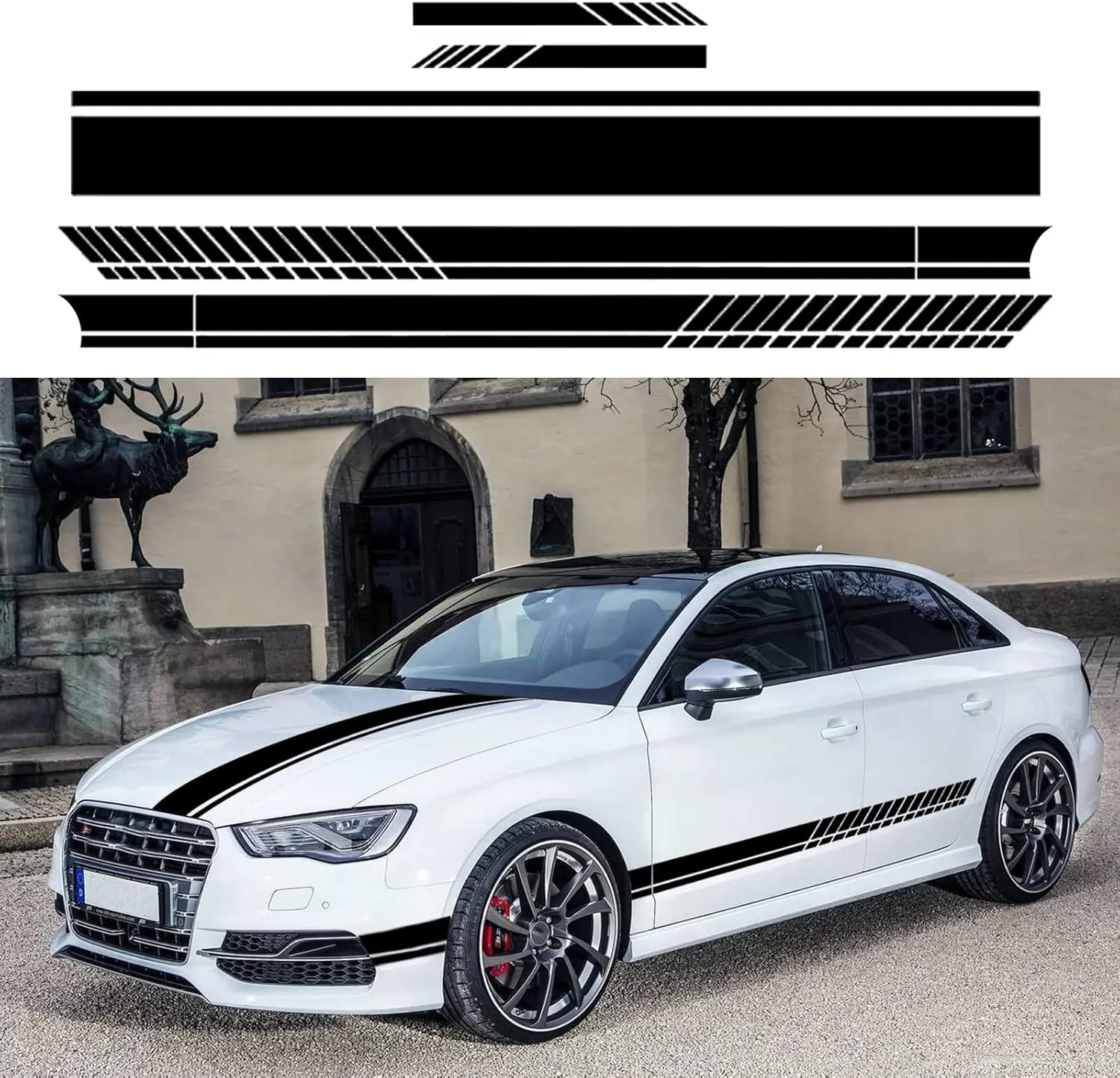 Racing Side Stripe Stickers for Car,Vinyl Car Hood Decal,Car Side Graphics (Black)
Racing Side Stripe Stickers for Car,Vinyl Car Hood Decal,Car Side Graphics (Black)