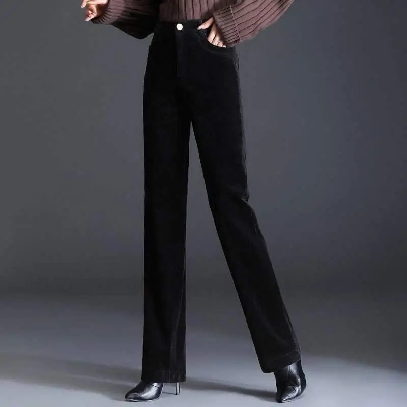 High Waist Slim Corduroy Women Trousers 2023 New Autumn Winter Warm Wide Leg Trousers Casual Loose Elastic Waist Straight Pants
High Waist Slim Corduroy Women Trousers 2023 New Autumn Winter Warm Wide Leg Trousers Casual Loose Elastic Waist Straight Pants