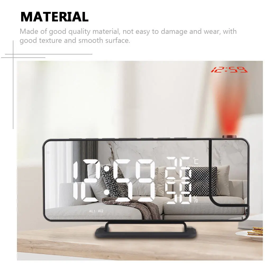 LED Projection Electronic Alarm Clock Smooth Surface Digital Table Clock for Bedroom Office Dormitory Study Room Use
LED Projection Electronic Alarm Clock Smooth Surface Digital Table Clock for Bedroom Office Dormitory Study Room Use