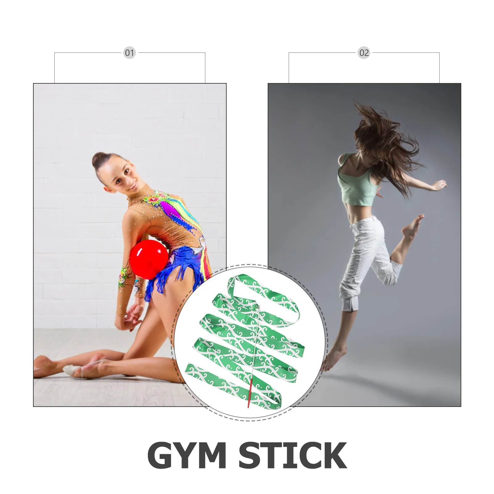 Colorful Dance Ribbon Streamer Artistic Gymnastics Performance Prop Made of Silk Material for Fitness Dance Portable Ribbon
Colorful Dance Ribbon Streamer Artistic Gymnastics Performance Prop Made of Silk Material for Fitness Dance Portable Ribbon