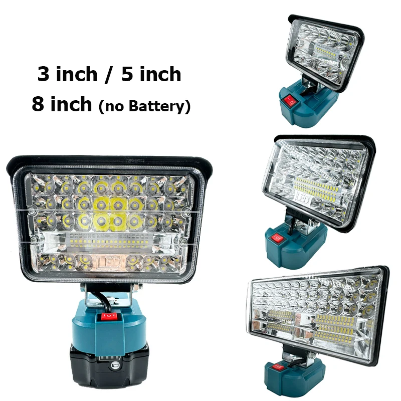 For Makita 18V Li-ion Battery LED Work Light 3/5/8 Inch Flashlight Portable Emergency Flood Lamp Camping Lamp Flashlight
For Makita 18V Li-ion Battery LED Work Light 3/5/8 Inch Flashlight Portable Emergency Flood Lamp Camping Lamp Flashlight