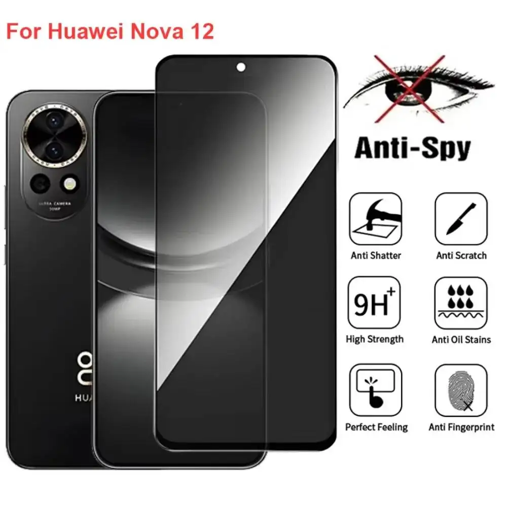 Nova 12 Anti Spy Privacy Tempered Glass Protector Compatible For Huawei Nova12 Full Cover Screen Phone Film
Nova 12 Anti Spy Privacy Tempered Glass Protector Compatible For Huawei Nova12 Full Cover Screen Phone Film