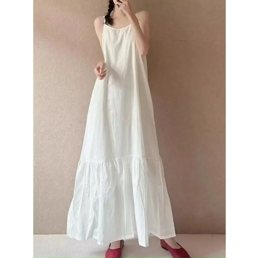 【New style】Cotton and linen solid color dress simple splicing suspender skirt 2026 summer temperament women's clothes new loose
【New style】Cotton and linen solid color dress simple splicing suspender skirt 2026 summer temperament women's clothes new loose