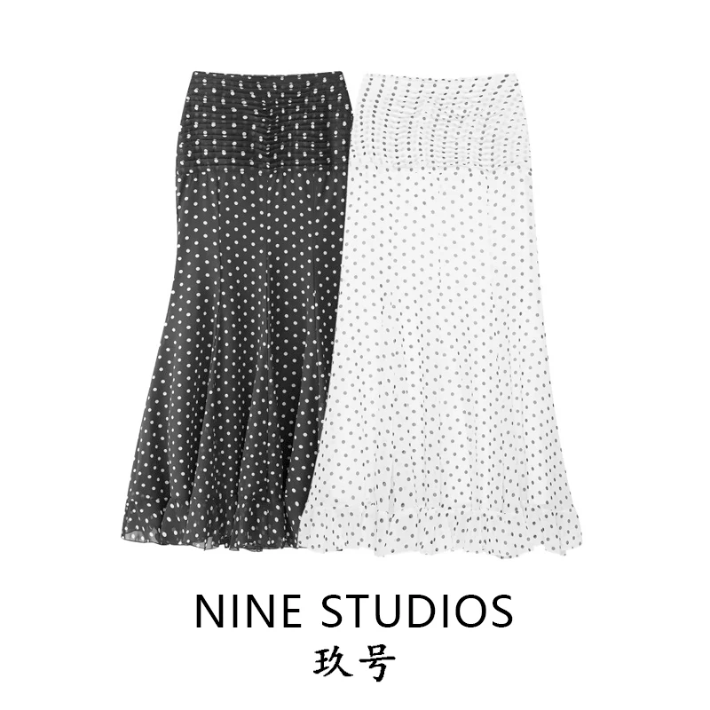 Sexy Casual Polka Dot Print High Waist Fish Tail Half Skirt Midi Skirt A-Line Skirt Polyester Fabric Women's Summer Skirt
Sexy Casual Polka Dot Print High Waist Fish Tail Half Skirt Midi Skirt A-Line Skirt Polyester Fabric Women's Summer Skirt