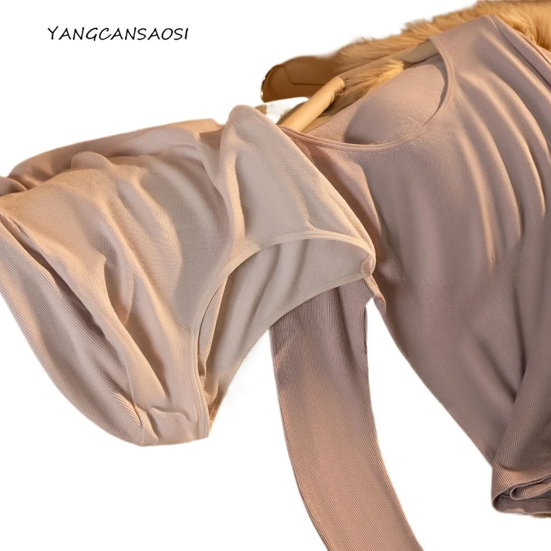 Women's Fashionable Comfortable Warm Cashmere Natural Mulberry Silk Base Sweater Round Neck Seamless One-piece Floor Pants Set
Women's Fashionable Comfortable Warm Cashmere Natural Mulberry Silk Base Sweater Round Neck Seamless One-piece Floor Pants Set