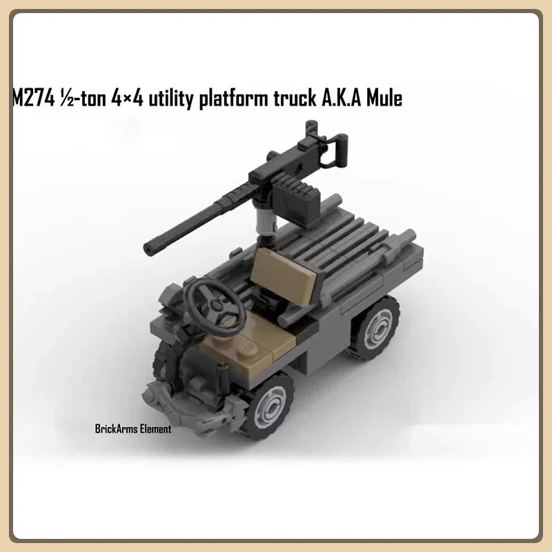 MOC-109313 Armored Vehicle building Block Model M274 Transport Vehicle Military Series Creative gift Puzzle building Set
MOC-109313 Armored Vehicle building Block Model M274 Transport Vehicle Military Series Creative gift Puzzle building Set