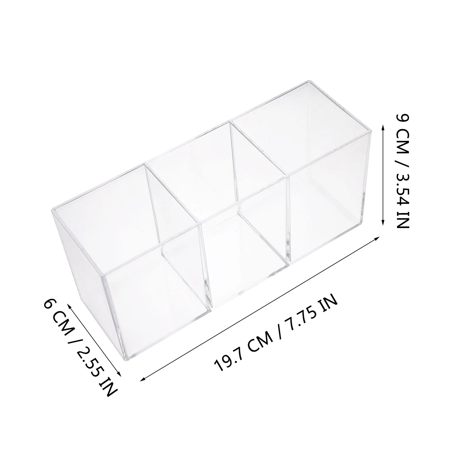 Acrylic Pen Holder Stationery Storage Makeup Brush Organizer Clear Container Desk Accessories Durable Three Grid Practical
Acrylic Pen Holder Stationery Storage Makeup Brush Organizer Clear Container Desk Accessories Durable Three Grid Practical